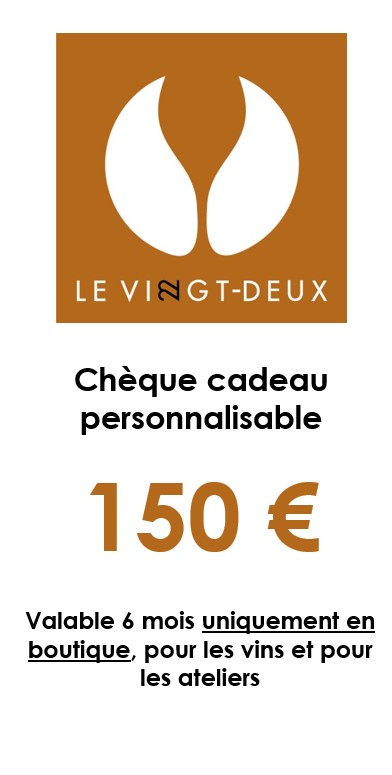 Chèque cadeau Boutique/Atelier - 150 €