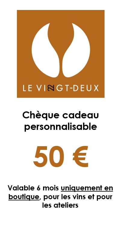 Chèque Cadeau Boutique/Atelier - 50 €
