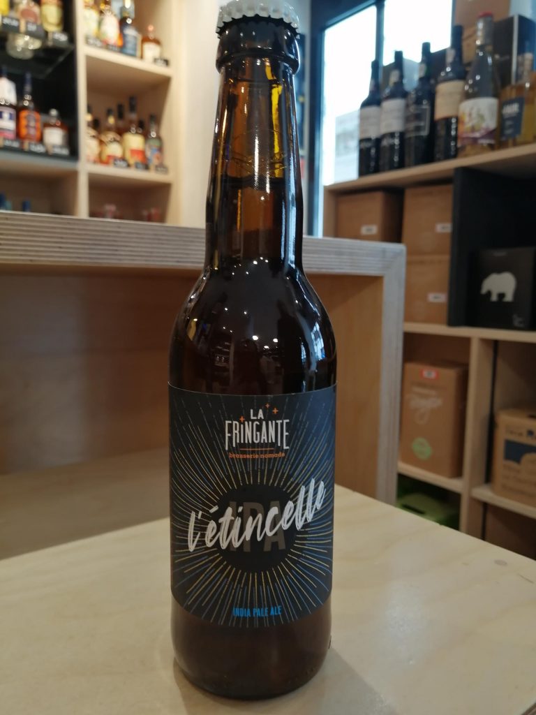 bouteille de bière IPa, l'étincelle de la brasserie La Fringante